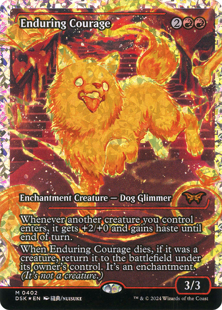 FOIL Enduring Courage (DSK-402) - Duskmourn: House of Horror - Magic The Gathering
