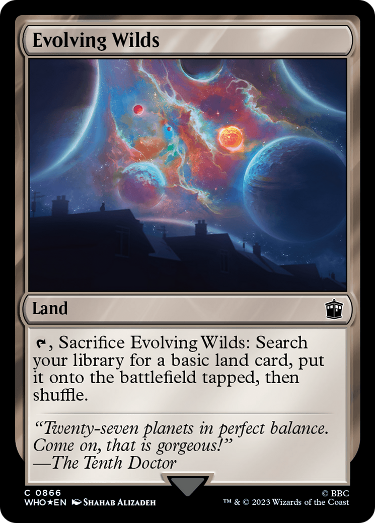 FOIL Evolving Wilds (Surge Foil) (WHO-866) - Doctor Who - Magic The Gathering