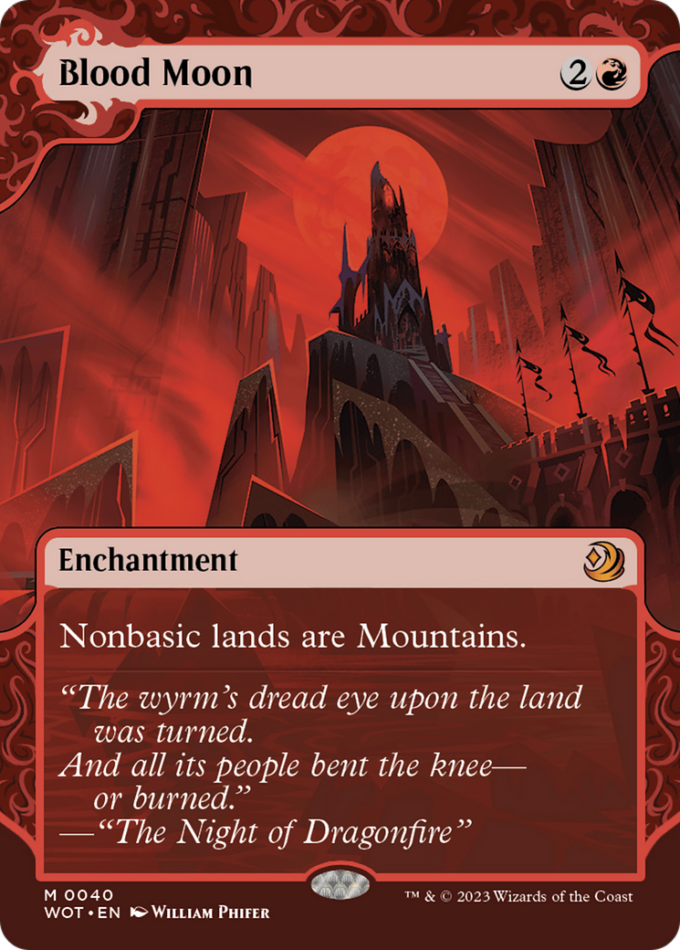 FOIL Blood Moon (WOT-040) - Wilds of Eldraine: Enchanting Tales - Magic The Gathering