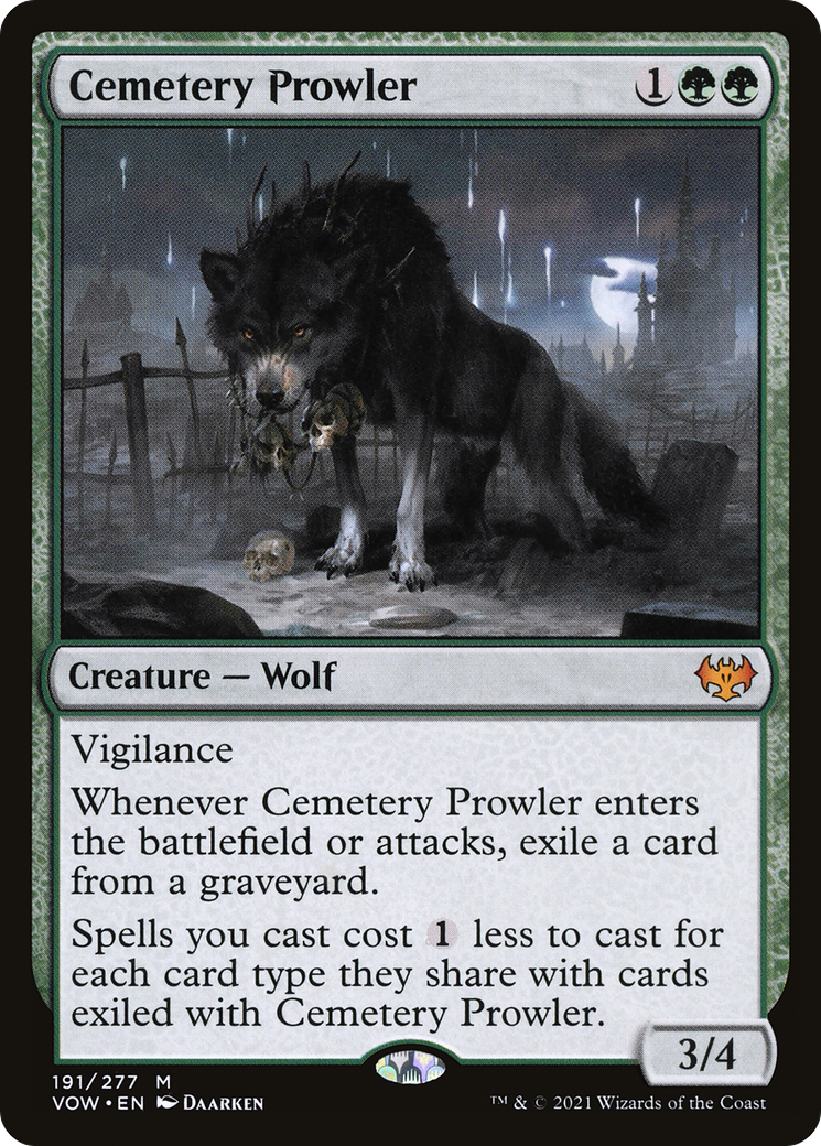 FOIL Cemetery Prowler (VOW-191) - Innistrad: Crimson Vow - Magic The Gathering