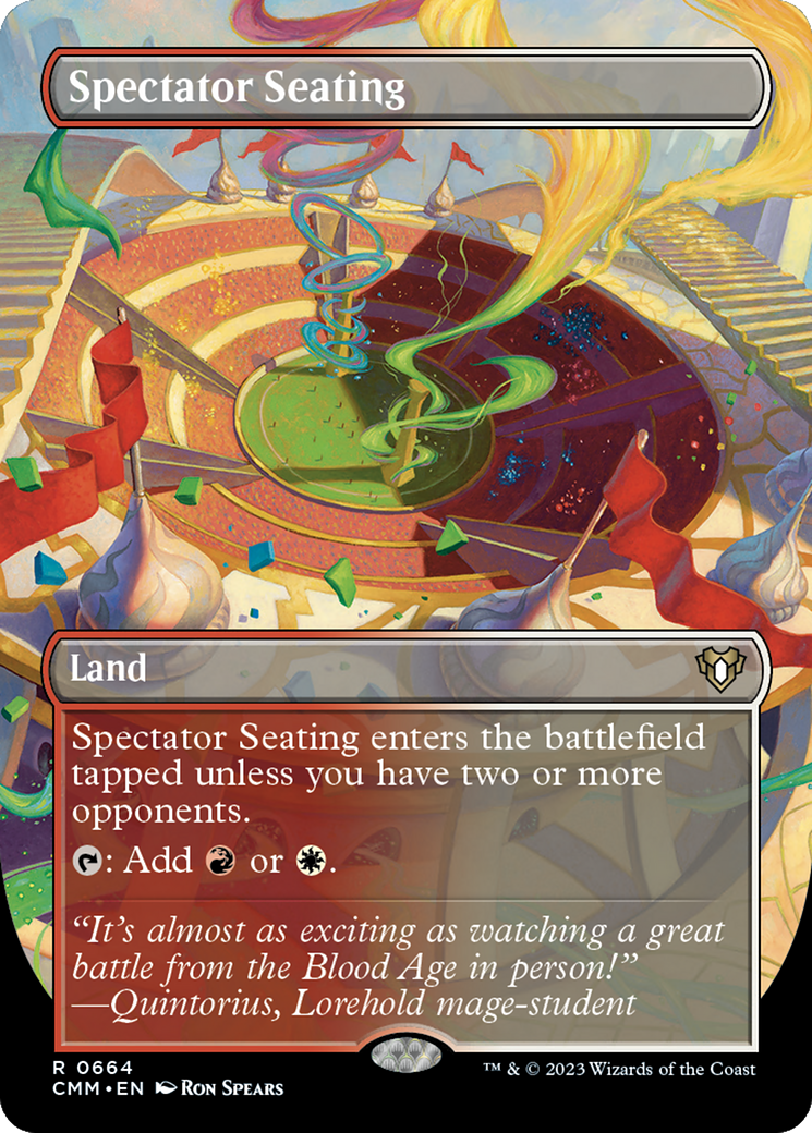 Spectator Seating (Borderless) (CMM-664) - Commander Masters - Magic The Gathering