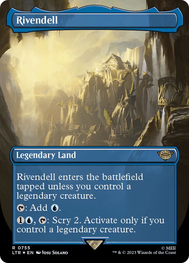 FOIL Rivendell (Borderless) (Surge Foil) (LTR-755) - The Lord of the Rings: Tales of Middle-earth - Magic The Gathering