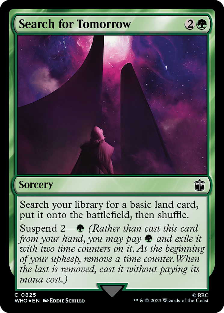FOIL Search for Tomorrow (Surge Foil) (WHO-825) - Doctor Who - Magic The Gathering