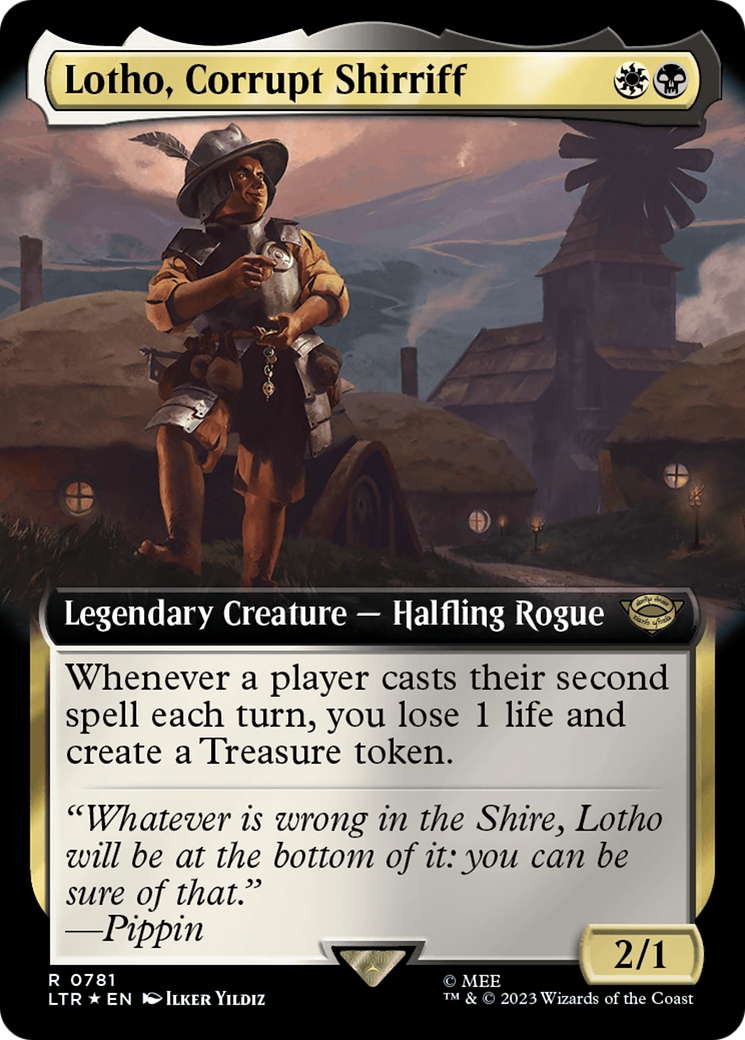 FOIL Lotho, Corrupt Shirriff (Extended Art) (Surge Foil) (LTR-781) - The Lord of the Rings: Tales of Middle-earth - Magic The Gathering