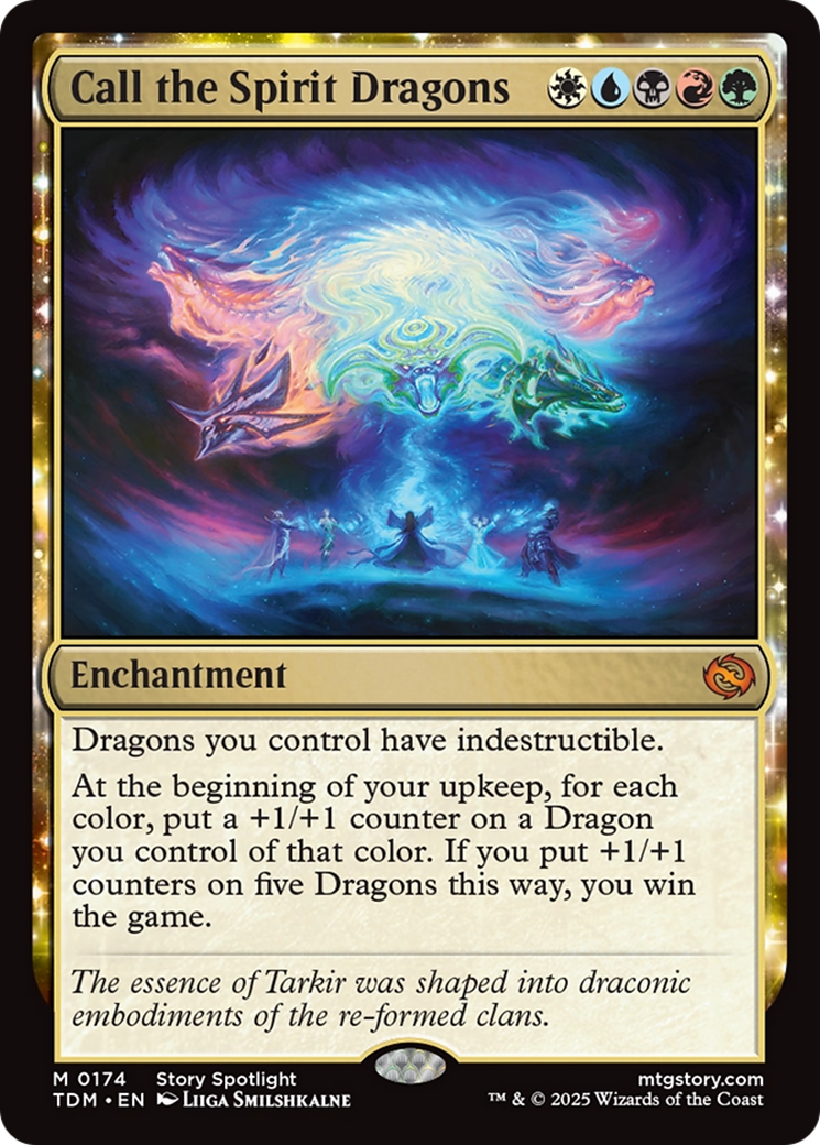 Call the Spirit Dragons (TDM-174) - Tarkir: Dragonstorm - Magic The Gathering