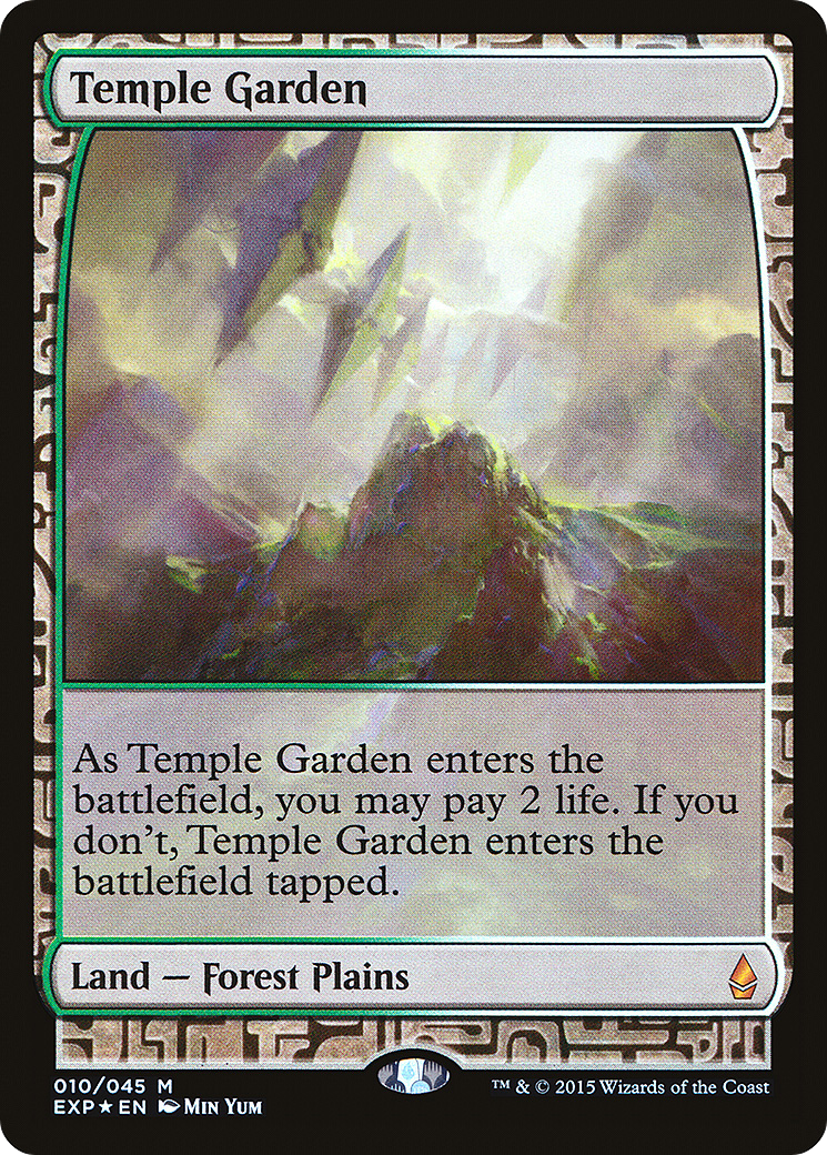 FOIL Temple Garden (EXP-010) - Zendikar Expeditions - Magic The Gathering