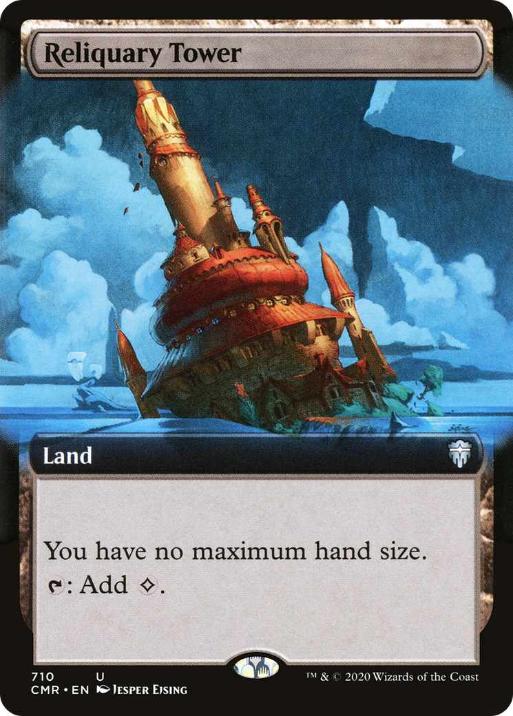 FOIL Reliquary Tower (Extended Art) (CMR-710) - Commander Legends - Magic The Gathering