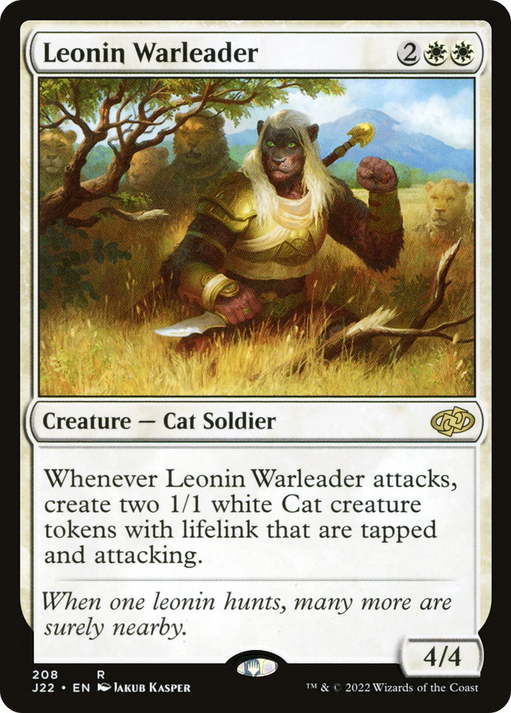 Leonin Warleader (J22-208) - Jumpstart 2022 - Magic The Gathering