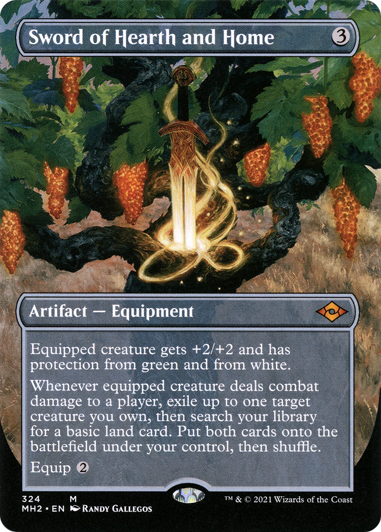 FOIL Sword of Hearth and Home (Borderless) (MH2-324) - Modern Horizons 2 - Magic The Gathering