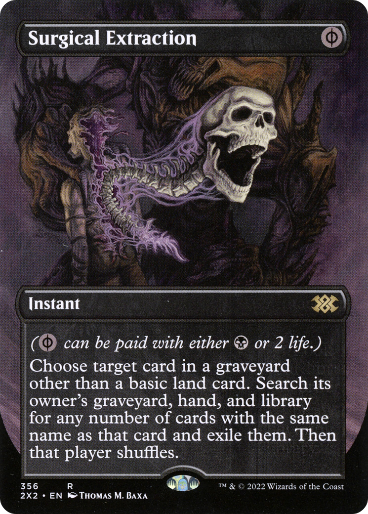 FOIL Surgical Extraction (Borderless) (2X2-356) - Double Masters 2022 - Magic The Gathering