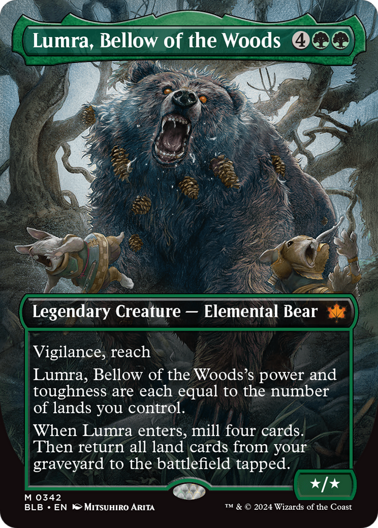 Lumra, Bellow of the Woods (Borderless) (0342) (BLB-342) - Bloomburrow - Magic The Gathering