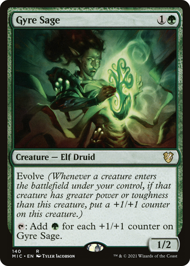 Gyre Sage (MIC-140) - Midnight Hunt Commander - Magic The Gathering