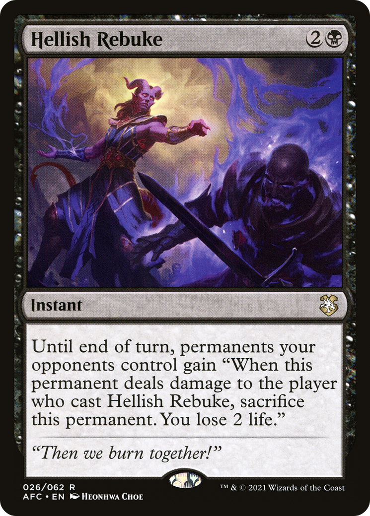 Hellish Rebuke (AFC-026) - Forgotten Realms Commander - Magic The Gathering