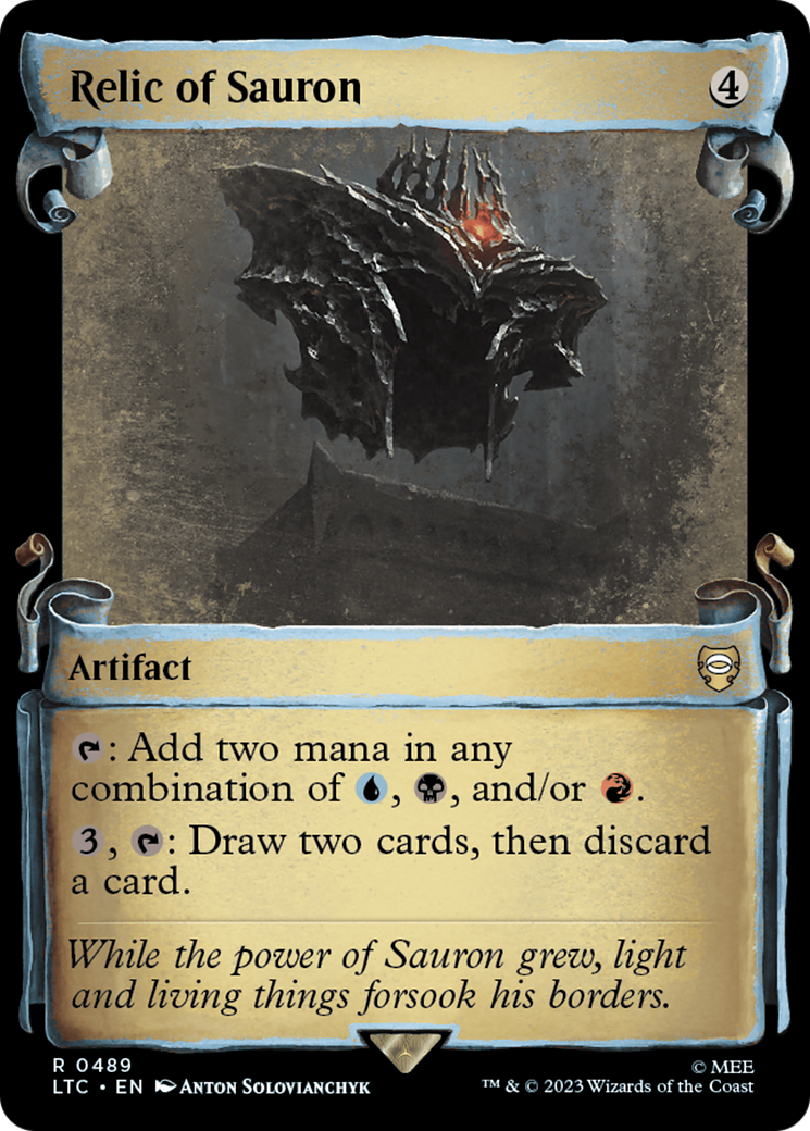 Relic of Sauron (Showcase Scrolls) (LTC-489) - Tales of Middle-earth Commander - Magic The Gathering