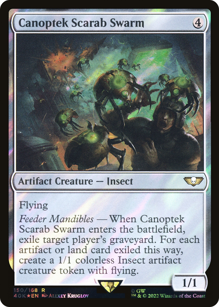 FOIL Canoptek Scarab Swarm (Surge Foil) (40K-150) - Warhammer 40,000 Commander - Magic The Gathering