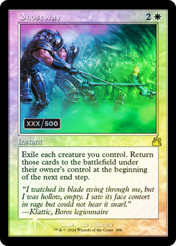 FOIL Ghostway (Retro Frame) (Serial Numbered) (RVR-308) - Ravnica Remastered - Magic The Gathering