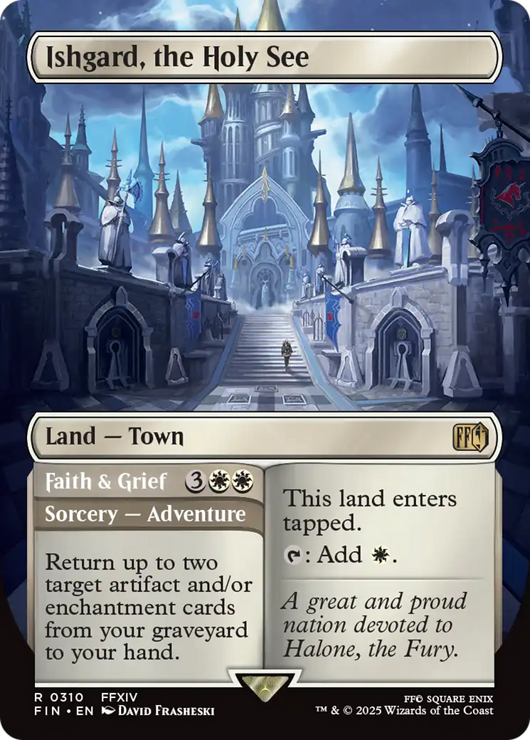FOIL Ishgard, the Holy See // Faith & Grief (FIN-310) - FINAL FANTASY - Magic The Gathering