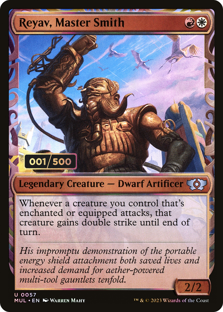 FOIL Reyav, Master Smith (Serial Numbered) (MUL-187) - Multiverse Legends - Magic The Gathering