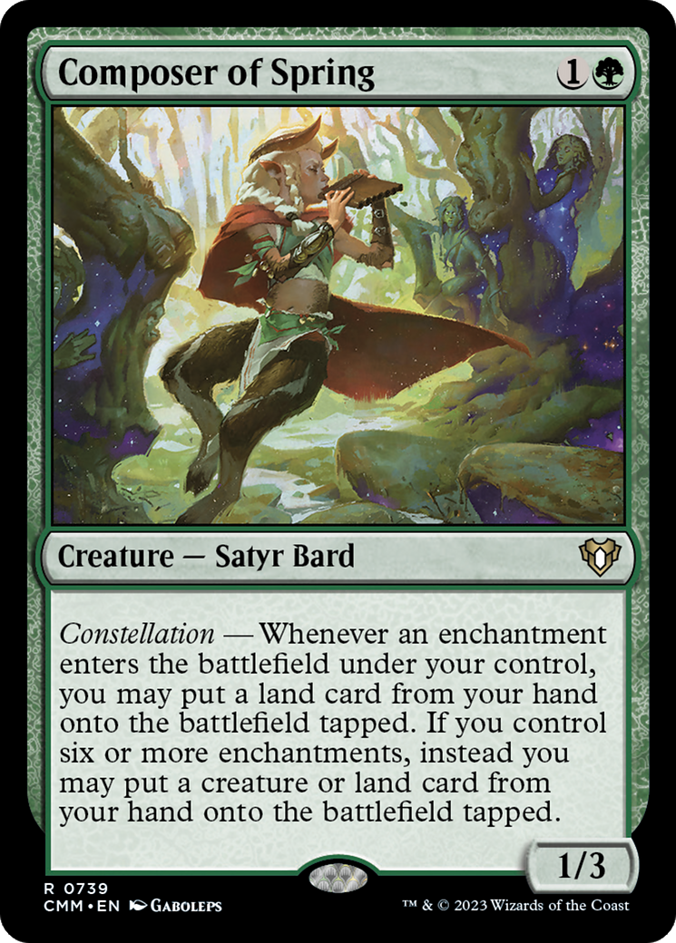 Composer of Spring (CMM-739) - Commander Masters - Magic The Gathering