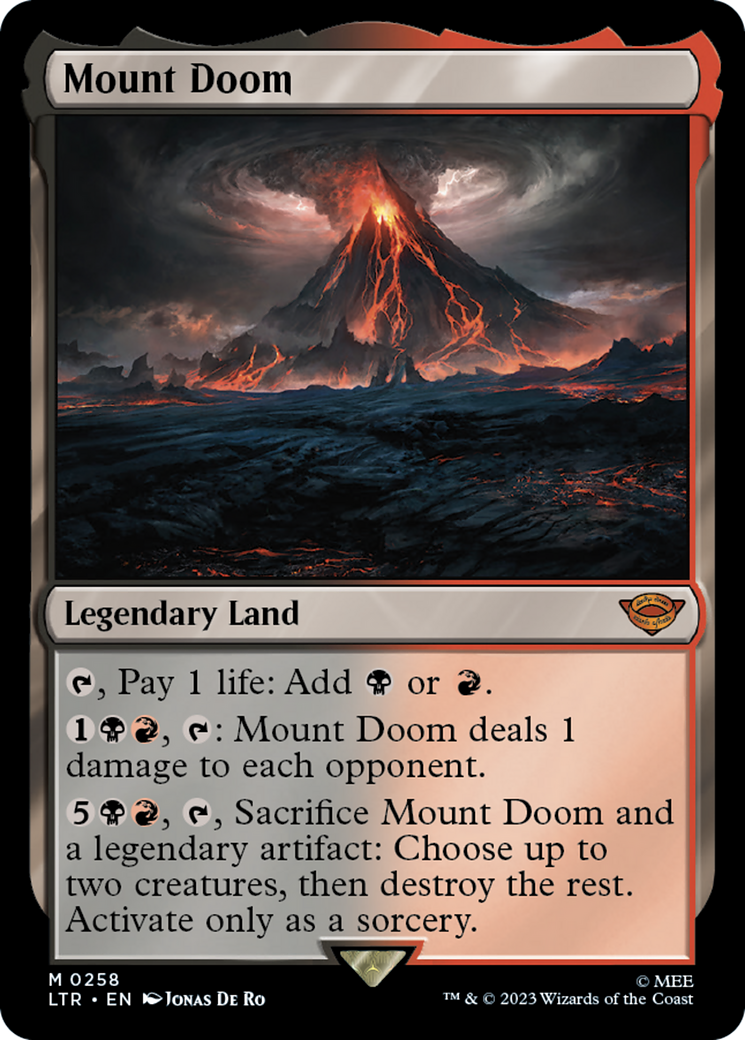 FOIL Mount Doom (LTR-258) - The Lord of the Rings: Tales of Middle-earth - Magic The Gathering