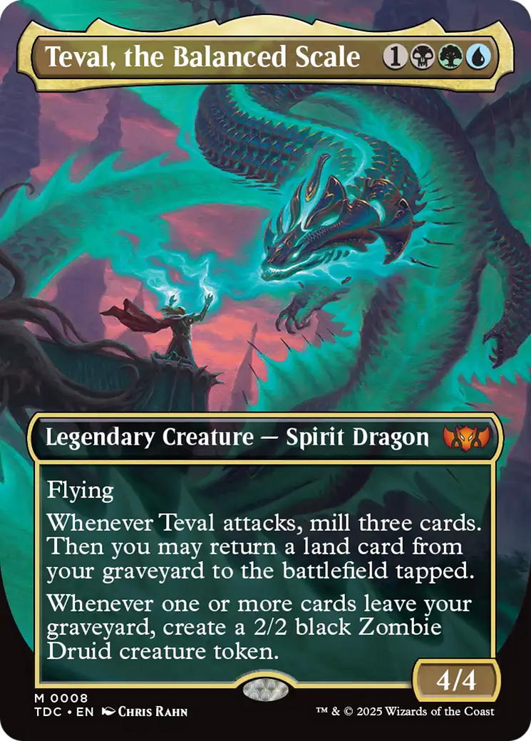 Teval, the Balanced Scale (TDC-008) - Commander: Tarkir: Dragonstorm - Magic The Gathering