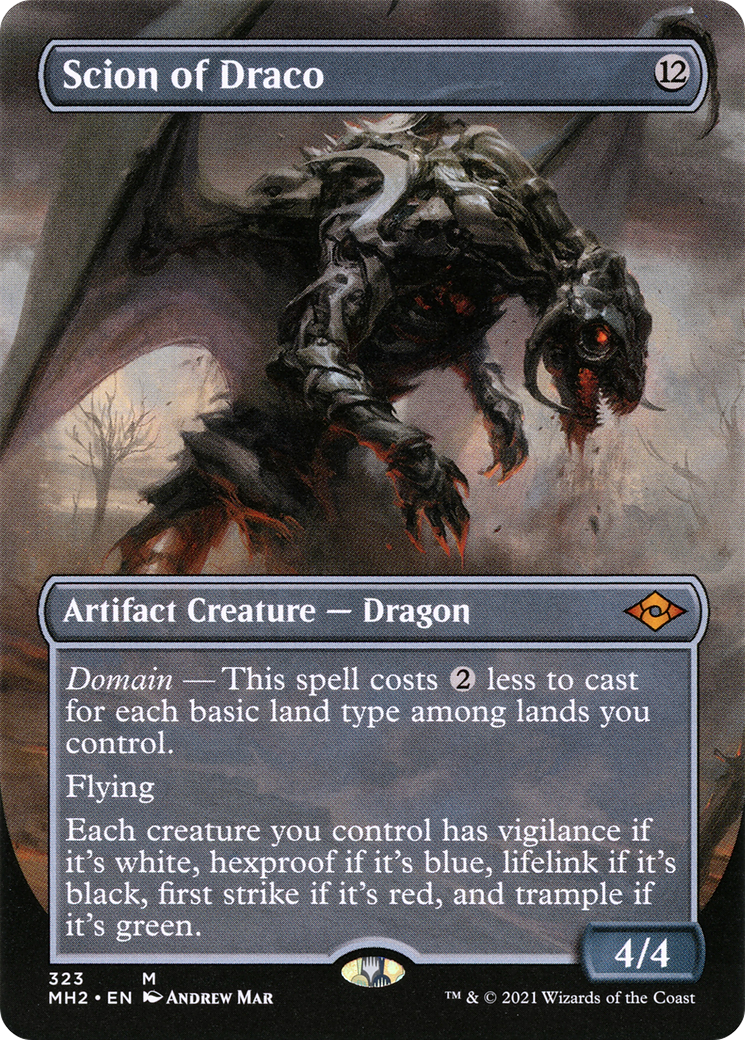 FOIL Scion of Draco (Borderless) (MH2-323) - Modern Horizons 2 - Magic The Gathering