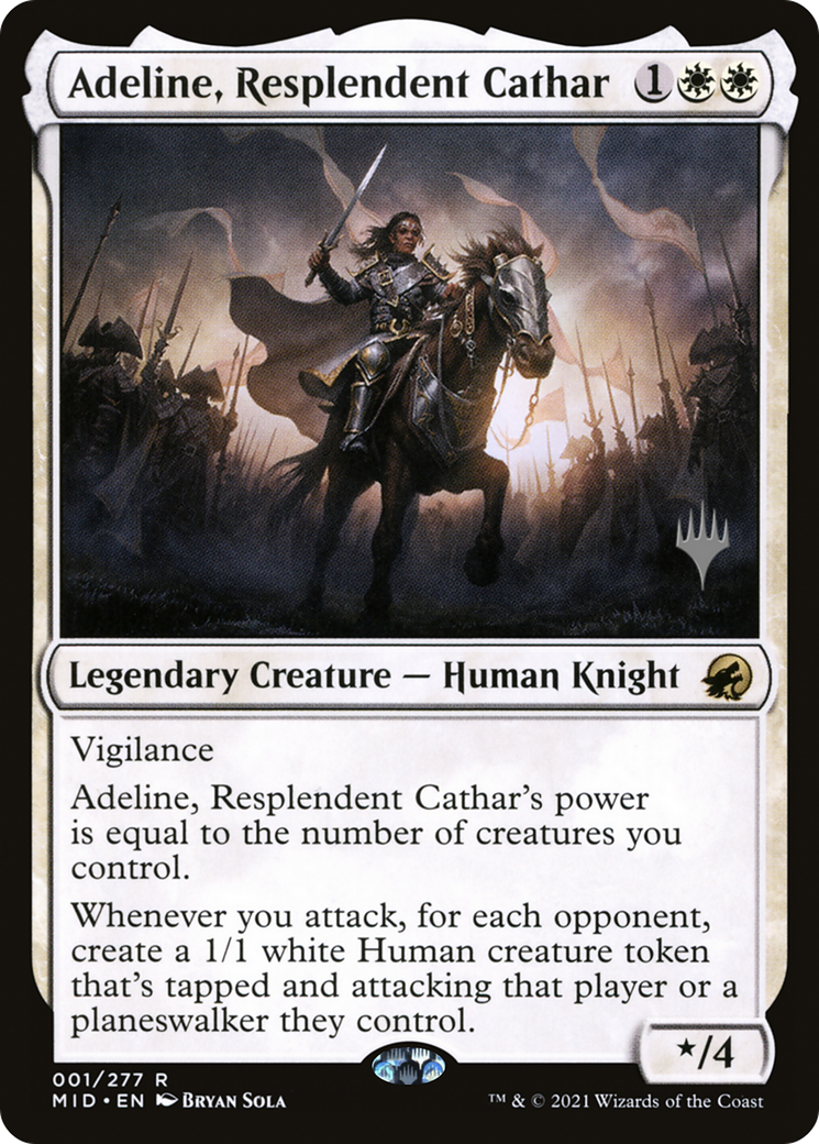 Adeline, Resplendent Cathar (PPMID-01P) - Innistrad: Midnight Hunt Promos - Magic The Gathering