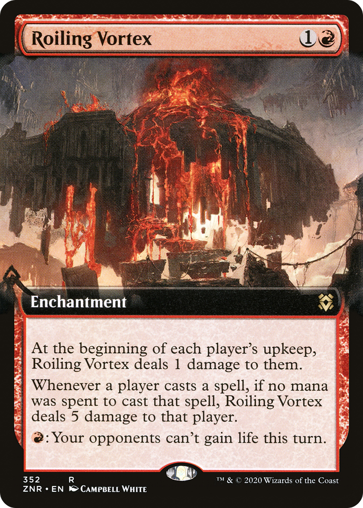 FOIL Roiling Vortex (Extended Art) (ZNR-352) - Zendikar Rising - Magic The Gathering