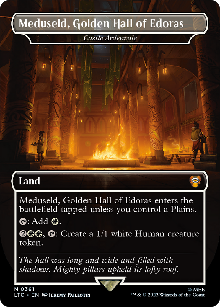 FOIL Meduseld, Golden Hall of Edoras - Castle Ardenvale (LTC-361) - Tales of Middle-earth Commander - Magic The Gathering