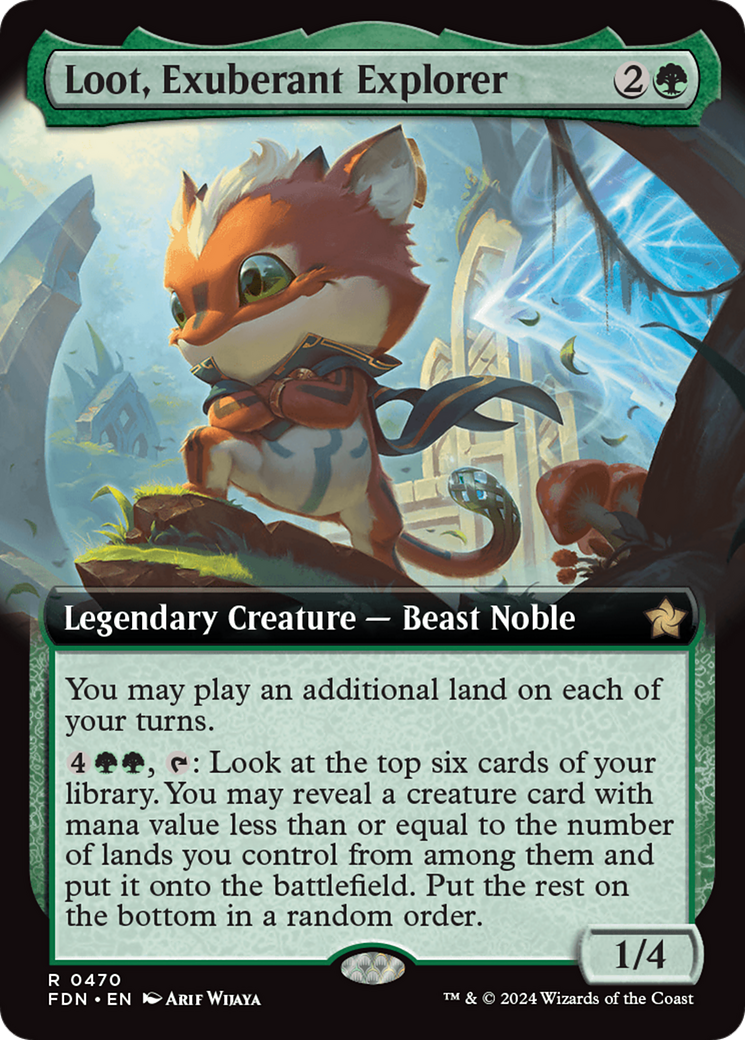 FOIL Loot, Exuberant Explorer (FDN-470) - Foundations - Magic The Gathering