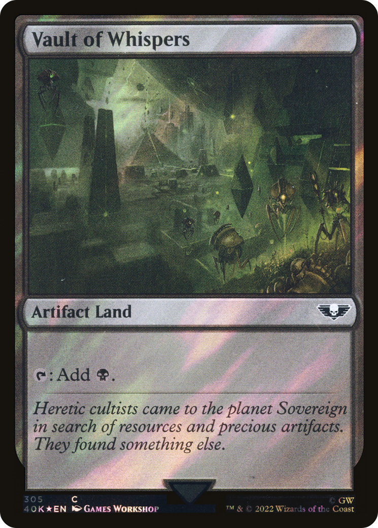 FOIL Vault of Whispers (Surge Foil) (40K-305) - Warhammer 40,000 Commander - Magic The Gathering