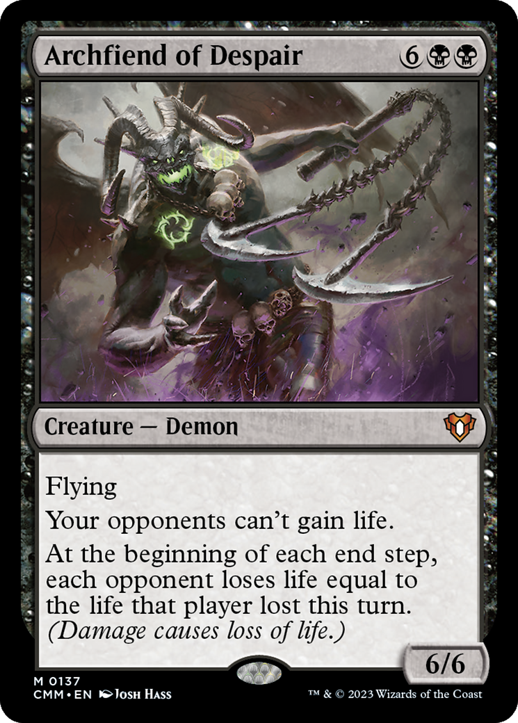 FOIL Archfiend of Despair (CMM-137) - Commander Masters - Magic The Gathering