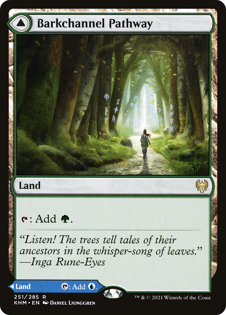 Barkchannel Pathway (KHM-251) - Kaldheim - Magic The Gathering