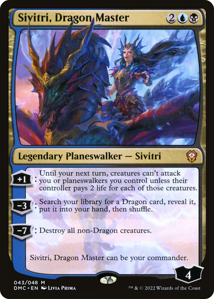 Sivitri, Dragon Master (DMC-043) - Dominaria United Commander - Magic The Gathering