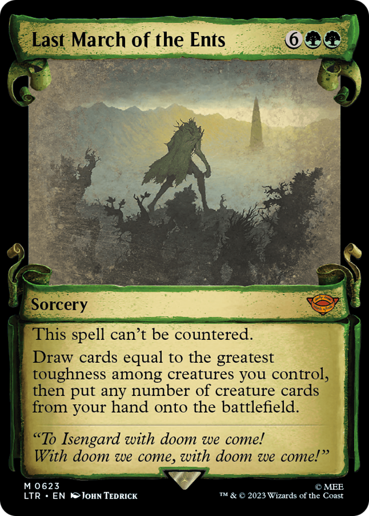 Last March of the Ents (Showcase Scrolls) (LTR-623) - The Lord of the Rings: Tales of Middle-earth - Magic The Gathering