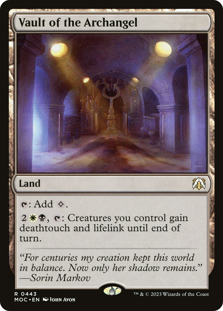 Vault of the Archangel (MOC-443) - March of the Machine Commander - Magic The Gathering
