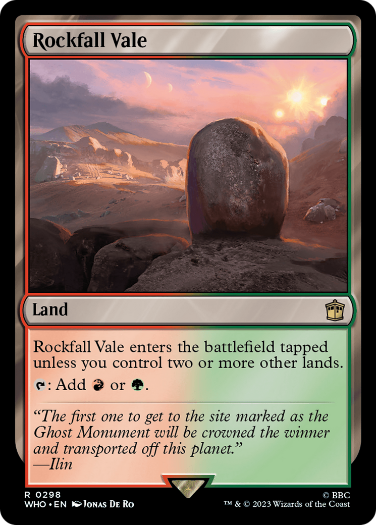 FOIL Rockfall Vale (WHO-298) - Doctor Who - Magic The Gathering