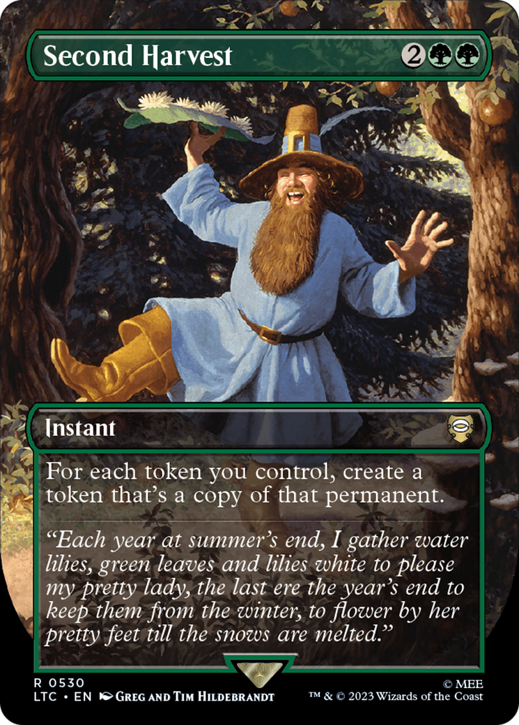 FOIL Second Harvest (Borderless) (LTC-530) - Tales of Middle-earth Commander - Magic The Gathering