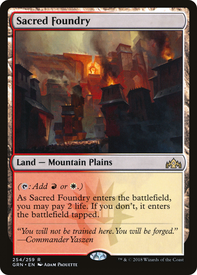 FOIL Sacred Foundry (GRN-254) - Guilds of Ravnica - Magic The Gathering