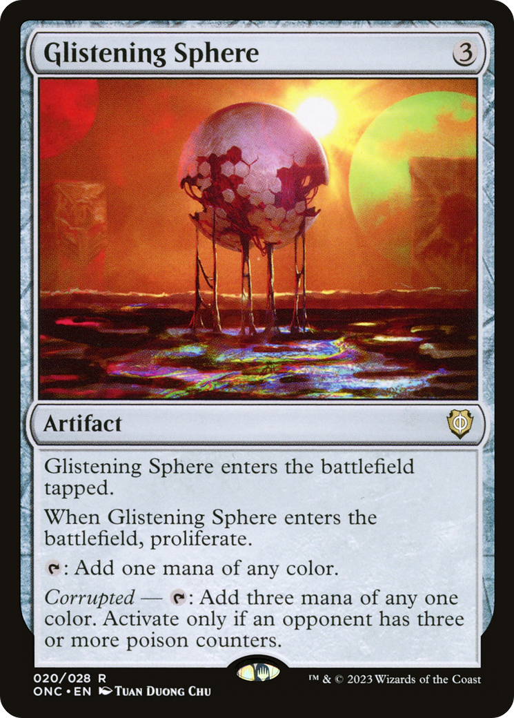 Glistening Sphere (ONC-020) - Phyrexia: All Will Be One Commander - Magic The Gathering
