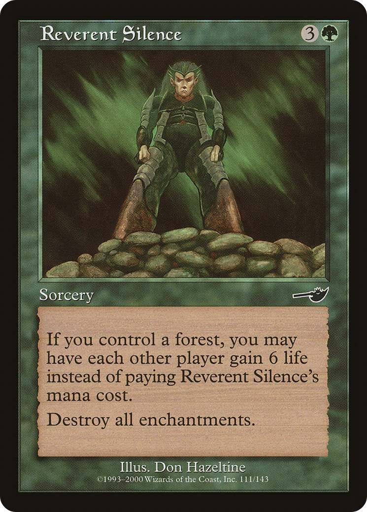 FOIL Reverent Silence (NMS-111) - Nemesis - Magic The Gathering