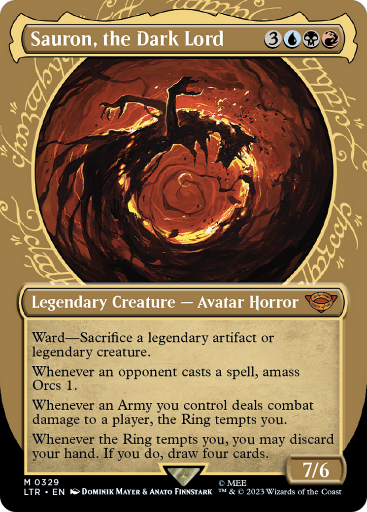 Sauron, the Dark Lord (Showcase) (LTR-329) - The Lord of the Rings: Tales of Middle-earth - Magic The Gathering