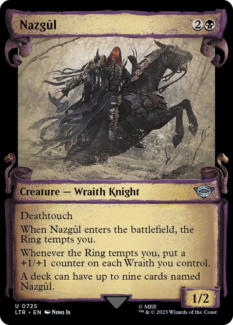 FOIL Nazgul (0725) (Showcase Scrolls) (LTR-725) - The Lord of the Rings: Tales of Middle-earth - Magic The Gathering