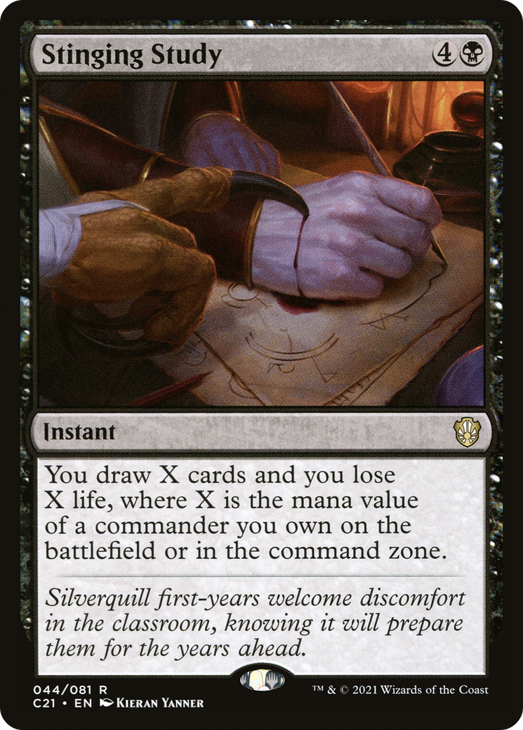 Stinging Study (C21-044) - Commander 2021 - Magic The Gathering