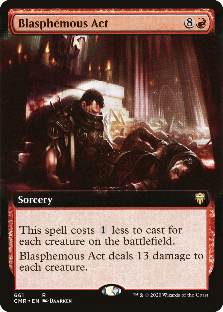 FOIL Blasphemous Act (Extended Art) (CMR-661) - Commander Legends - Magic The Gathering
