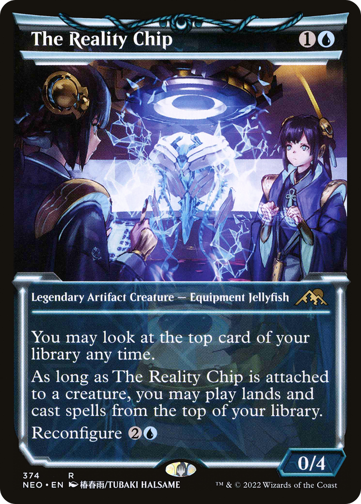FOIL The Reality Chip (Showcase) (NEO-374) - Kamigawa: Neon Dynasty - Magic The Gathering