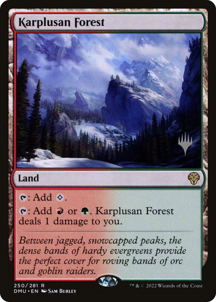 Karplusan Forest (PPDMU-250P) - Dominaria United Promos - Magic The Gathering
