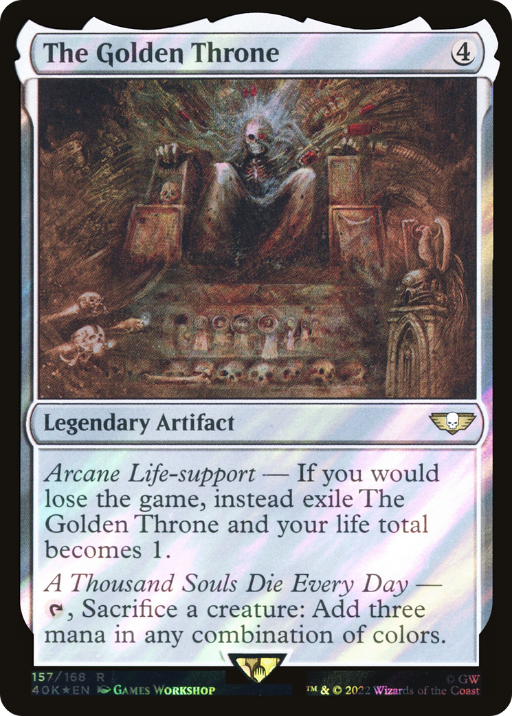 FOIL The Golden Throne (Surge Foil) (40K-157) - Warhammer 40,000 Commander - Magic The Gathering