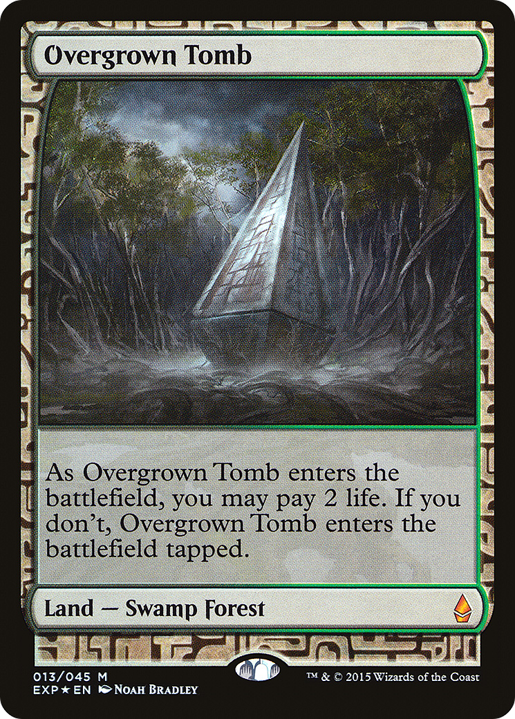 FOIL Overgrown Tomb (EXP-013) - Zendikar Expeditions - Magic The Gathering