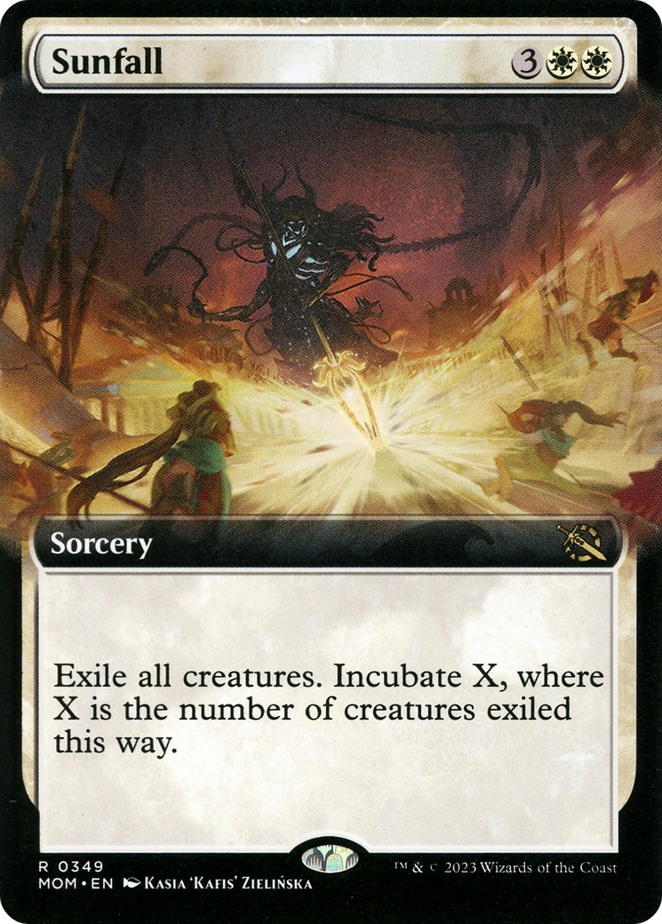 FOIL Sunfall (Extended Art) (MOM-349) - March of the Machine - Magic The Gathering